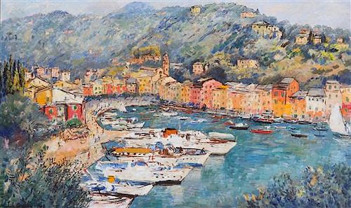 Michele Cascella, (American/Italian, 1892-1989), Views of Portofino