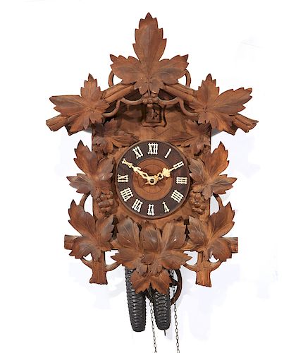 German carved cuckoo clock
