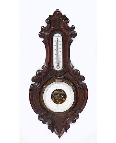 Aneroid holosteric barometer/thermometer