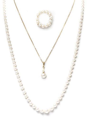A Collection of Cultured Pearl Jewelry,