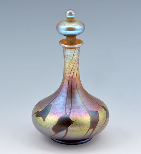 Louis Comfort Tiffany decorated favrile perfume bottle