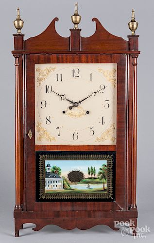 E. Terry & Son Federal mahogany clock