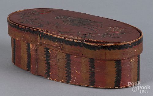 Painted bentwood box