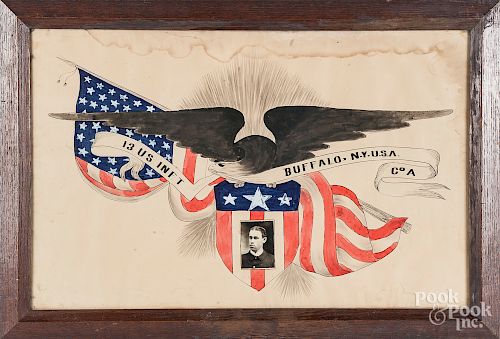 U.S. 13th Infantry Company A patriotic watercolor