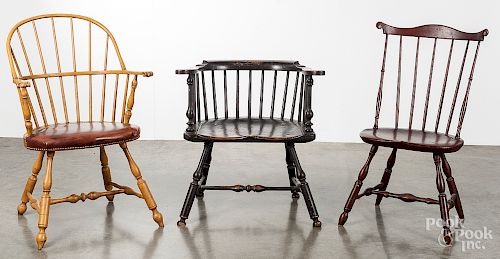 Two Drew Lausch Windsor chairs