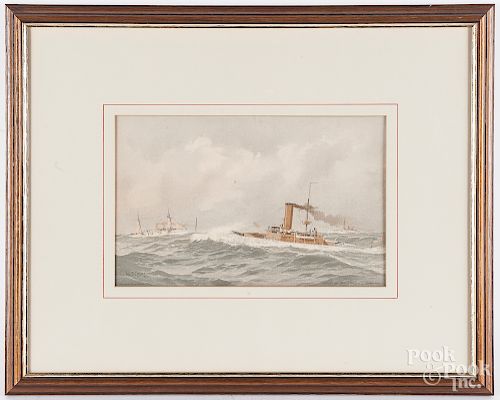 Two maritime lithographs