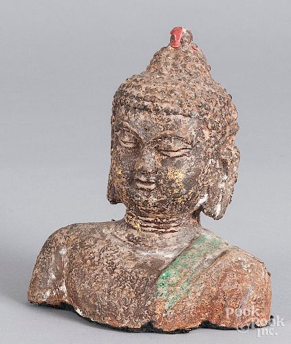 Southeast Asian iron Buddha head