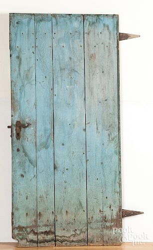 Primitive painted pine shed door