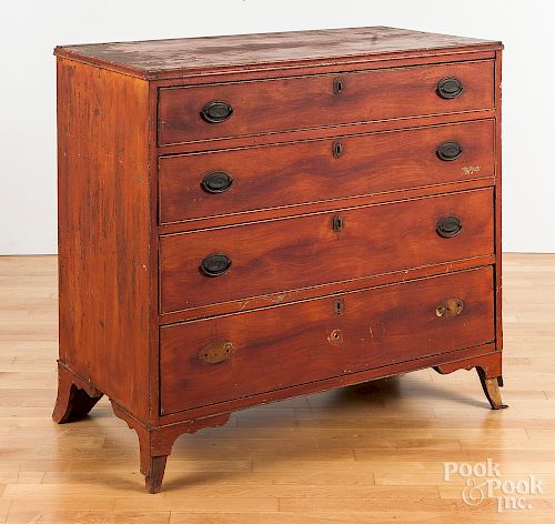 Hepplewhite painted pine chest of drawers