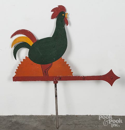 Painted aluminum Kellogg's rooster weathervane