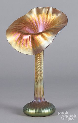 Lundberg Studios art glass jack in the pulpit vase