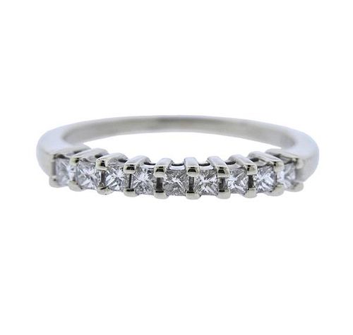 14k Gold Diamond Half Band Ring 