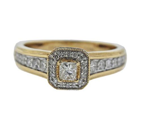 14k Gold Diamond Engagement Ring 