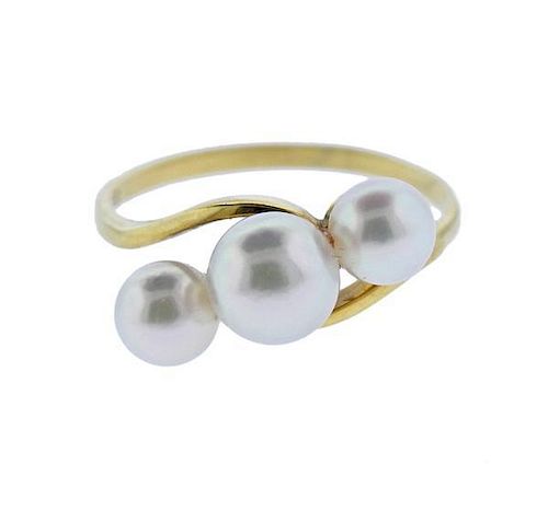 Mikimoto 18K Gold Pearl Ring