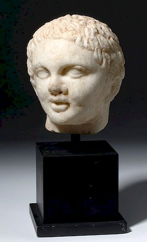 Superb Roman Marble Head of a Youth