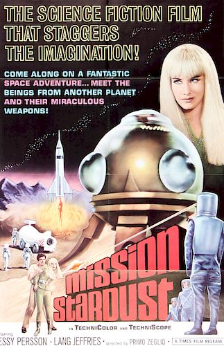 Period Film Poster, "Mission Stardust", 1968
