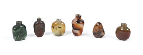 6 Antique Chinese Snuff Bottles