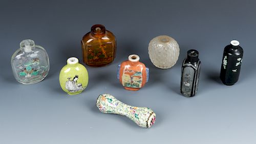 8 Antique Chinese Snuff Bottles