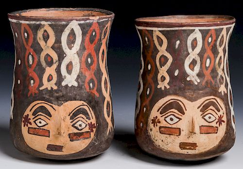 Pair of Beakers, Nazca, Peru, 300-700 AD