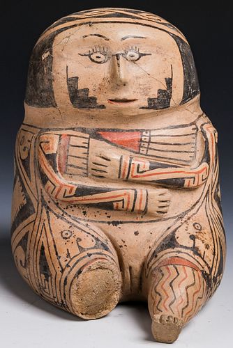 Seated Female Figural Jar, Casas Grandes, 1200-1260 AD