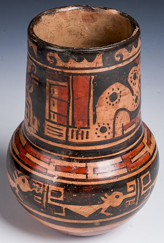 Mayan Cylindrical Jar, Honduras, Circa 600 AD