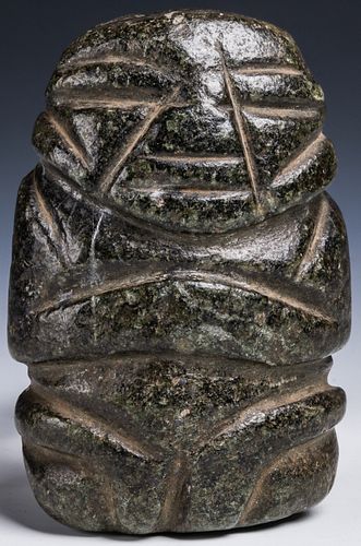 Mezcala Green Stone Idol, Mexico, 300 BC-300 AD