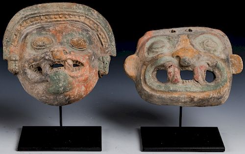 2 Jamacoaque Pottery Mask, Ecuador 400 BC - 500 AD