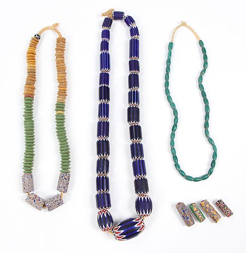 Rare Chevron and African Trade Beads