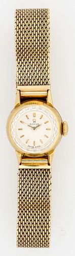 Vintage 14K Yellow Gold Omega Ladies Swiss Watch