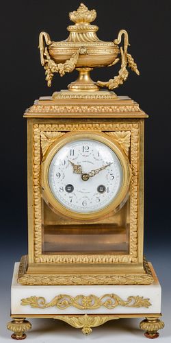 Louis XVI Style Gilt Mantle Clock