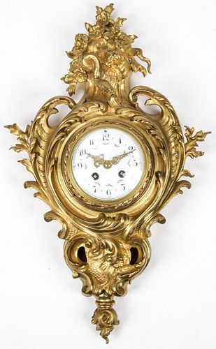 Louis XVI Style Gilt Wall Clock
