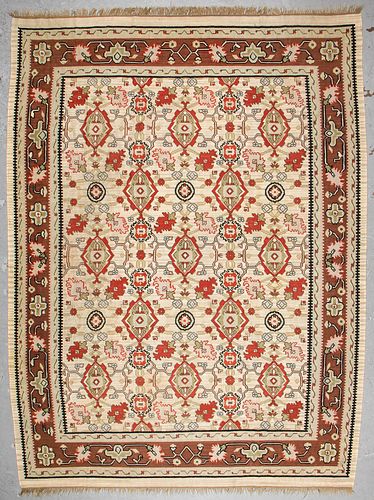 Mid Century Turkish Wool Kilim: 9'1'' x 12'3''