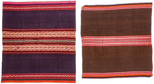 2 Finely Woven Antique Textiles, Santiago de Macha and La Paz, Bolivia