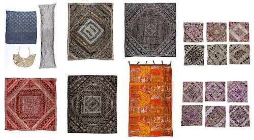 Estate Lot of 20 Various Vintage Indian Textiles