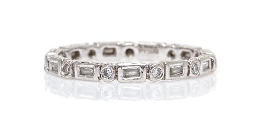 A Platinum and Diamond Eternity Band, 1.50 dwts.