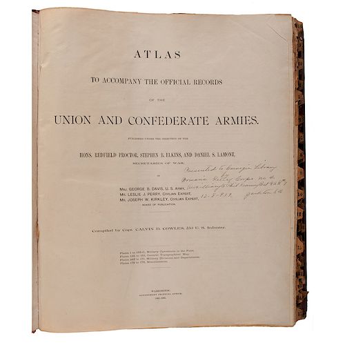 Atlas to Accompany the ORs of the Union and Confederate Armies