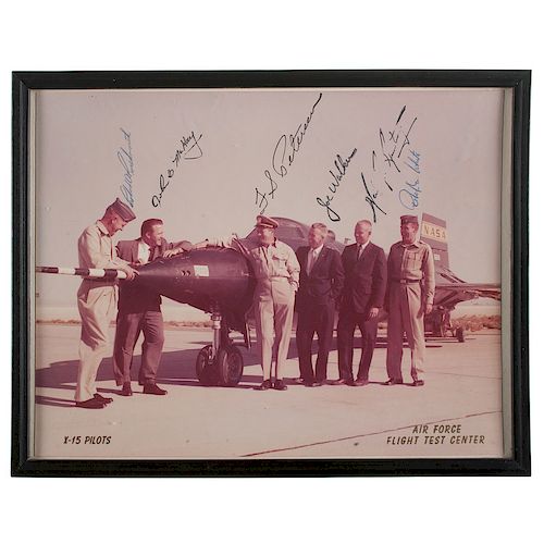 Neil Armstrong and Five Additional X-15 Pilots, Autographed Photograph