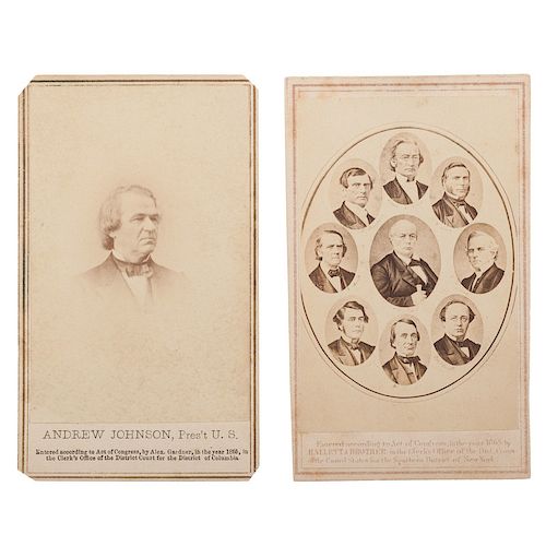 CDVs of Civil War Personalities Incl. President Johnson and Lincoln Friend, Dr. Matthew Simpson