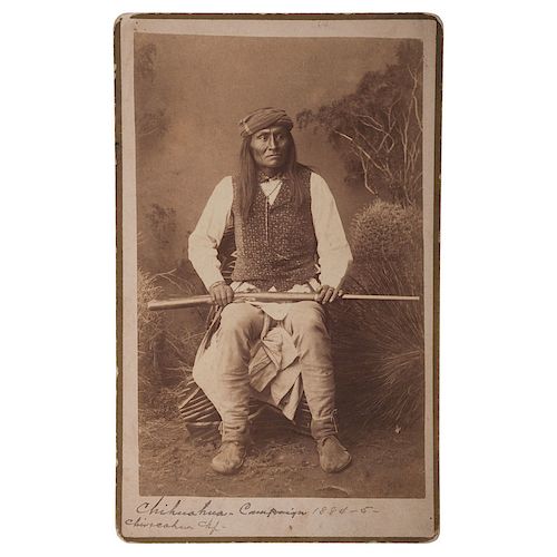 Chiricahua Apache Chief, Mangas Coloradas' Son, Boudoir Card by A.F. Randall
