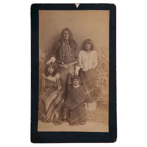 Apache, Frank Yuma and Family, Boudoir Card by A.F. Randall