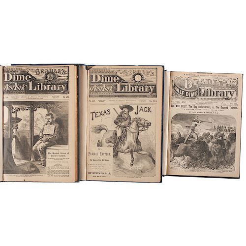 Romances of the Life of Buffalo Bill, Bound Dime Novels From Cody's Personal Library