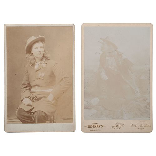 Captain Jack Crawford, Two Autographed Cabinet Cards