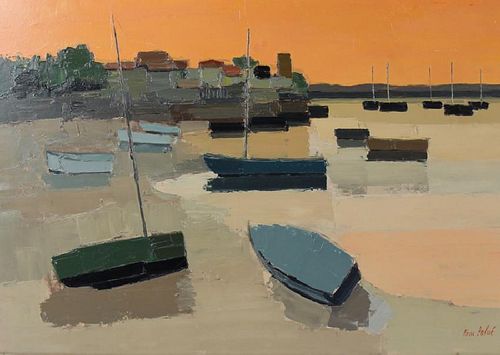 PIERRE PALUE (FRENCH 1920-2005) "Harbor"