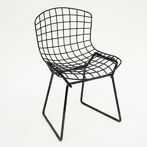 Mid Century Modern Knoll Bertoia Childs Side Chair. Some rubbing and rust to surface. Measures 20" 