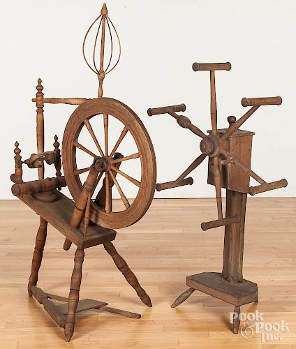 Spinning wheel and wool winder