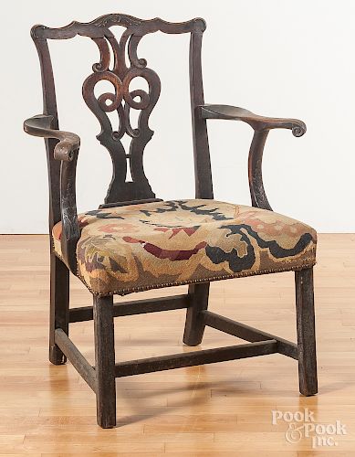 George II mahogany armchair