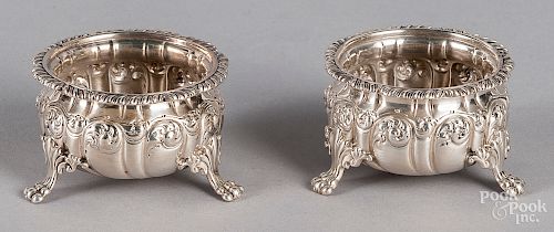 Pair of sterling silver master salts