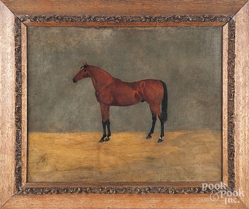 Oil on canvas horse portrait