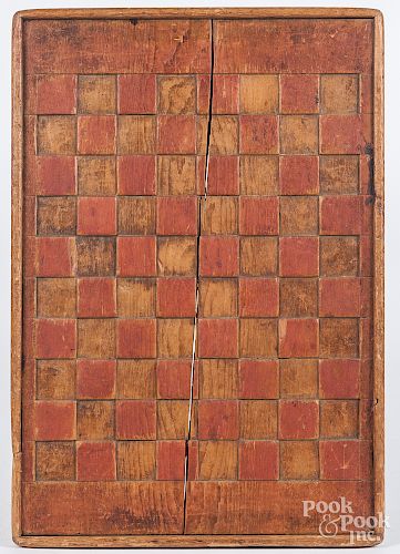 Carved and painted pine gameboard