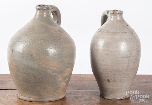 Two New England ovoid jugs